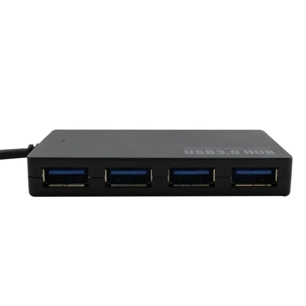 Ультра-тонкий 4-портовый USB3.0 концентратор высокой Скорость световой индикатор USB HUB для мульти-устройство для портативного компьютера