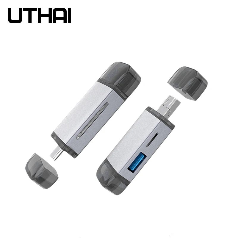 

UTHAI J17 Multi-function Type-C OTG Card Reader 6 In 1 SD/TF Computer Phone Universal With USB Femal Port Type-c Adapter USB C