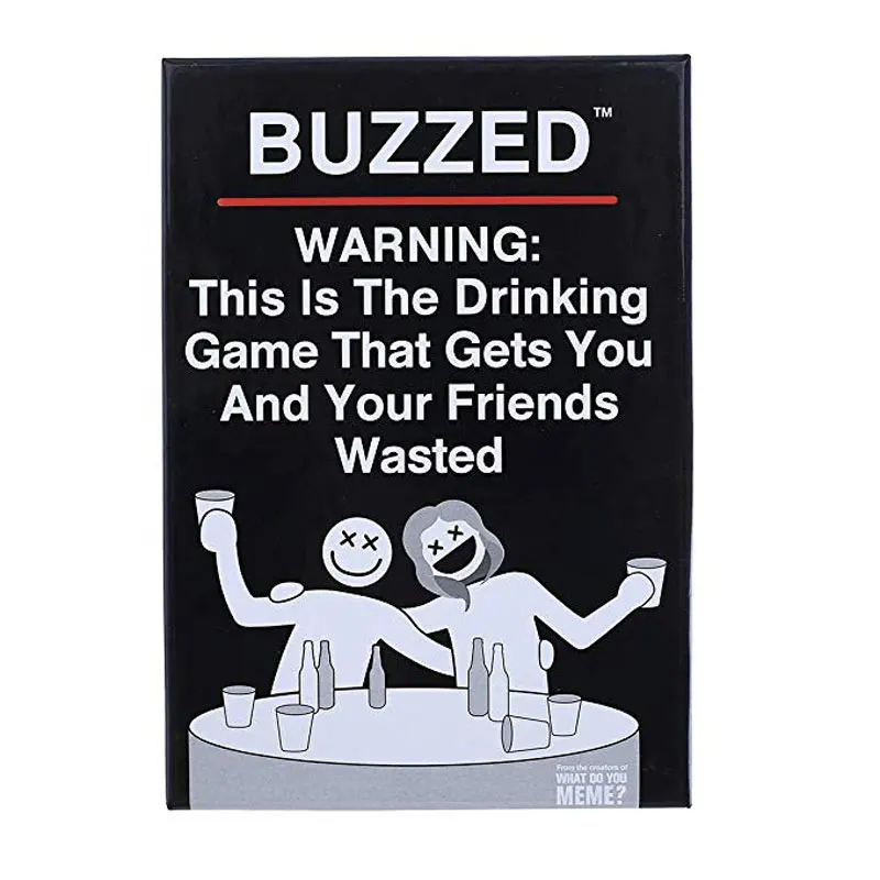 Buzzed board games Zumbado- this is the drinking game that makes you and your drunk friends! Board game card