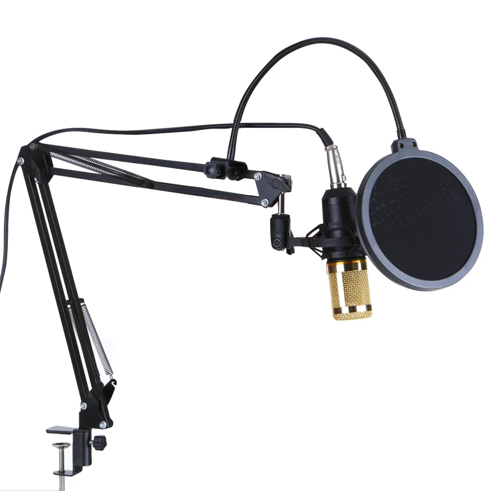 

BM800 Professional Suspension Microphone Kit Studio Live Stream Broadcasting Recording Condenser Microphone Set