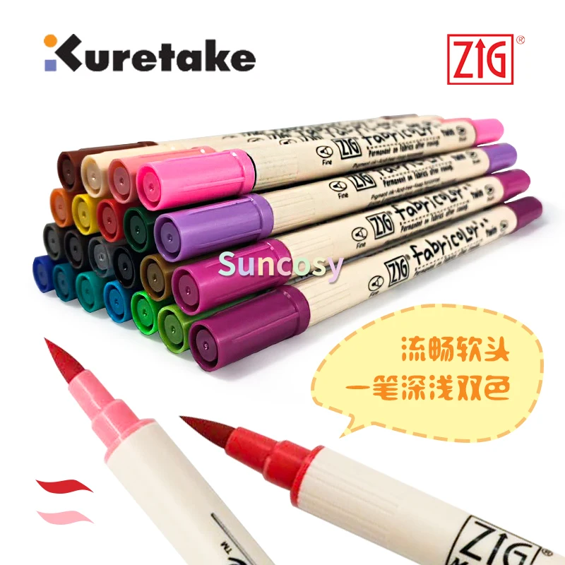 2pc Zig Kuretake Ms7700 Double Colors Marker Single Watercolor Brush