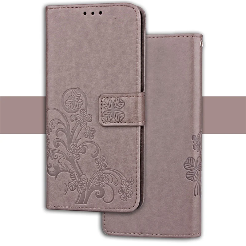

Clover Case sFor One plus Oneplus 6 6T Case PU Leather Cover Flip Wallet Coque Card Slots Mobile Phone Bags