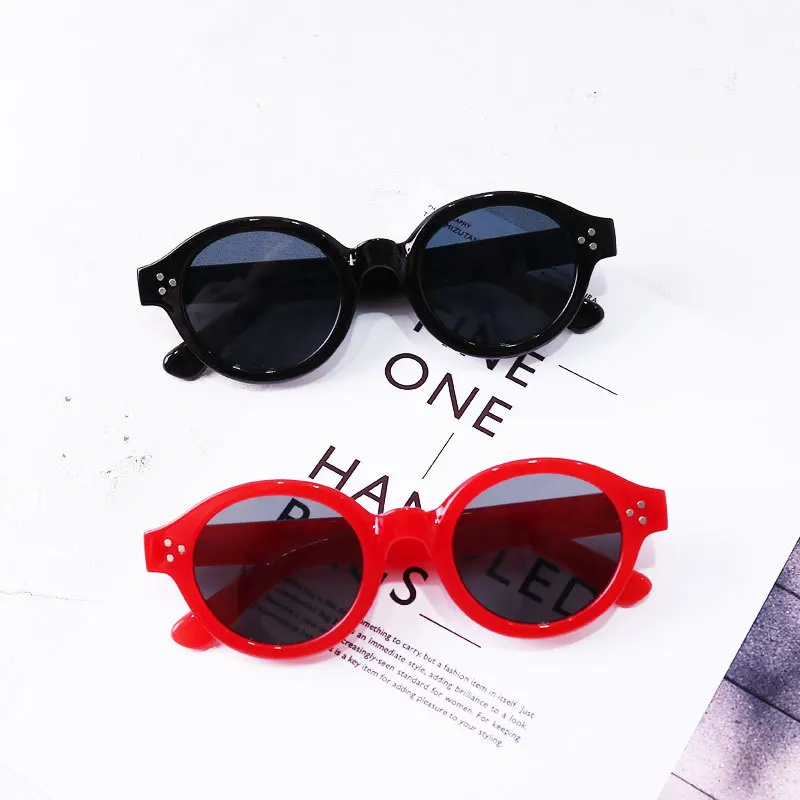 Ins style boys and girls baby sunglasses spring and summer new anti-UV network red personality hanging chain sunglasses