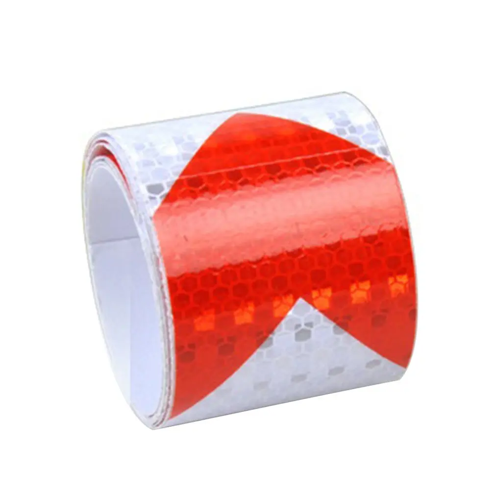 

NEW 5CM Width Long Self-adhesive PVC Reflective Safety Warning Tape Road Traffic Construction Site Reflective Arrow 45M