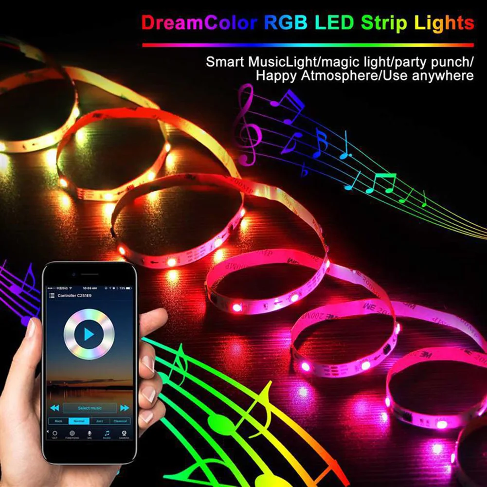Светодиодный контроллер с Bluetooth, DC5-24V, мини, WiFi, RGB, светодиодный светильник, панель дистанционного управления, управление смартфоном