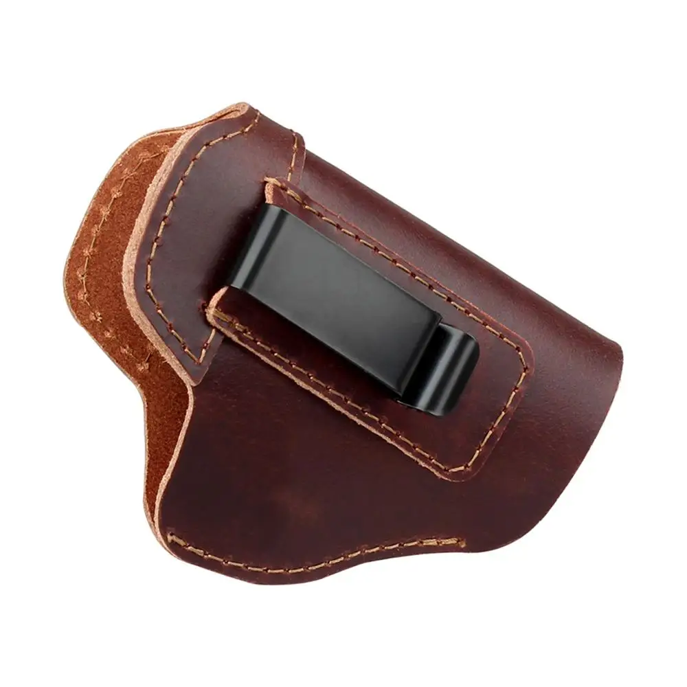 

Tactical head layer cowhide general purpose glock holster small outdoor holster hidden soft waist IWB hunting holster