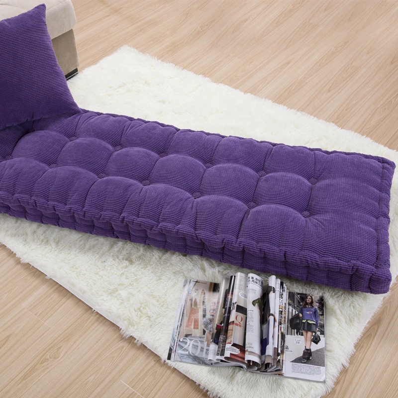 Thick Cushion  Autumn/Winter Chair Cushions Home Office Decoration Long Cushion Solid Color Tatami Cushion Customizable Cushion 3