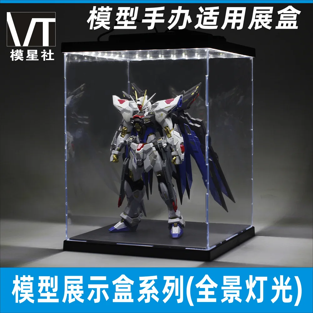 

Model Panoramic Light Display Box mg rg bb Model Garage Kit Dustproof Storage Display Storage Box