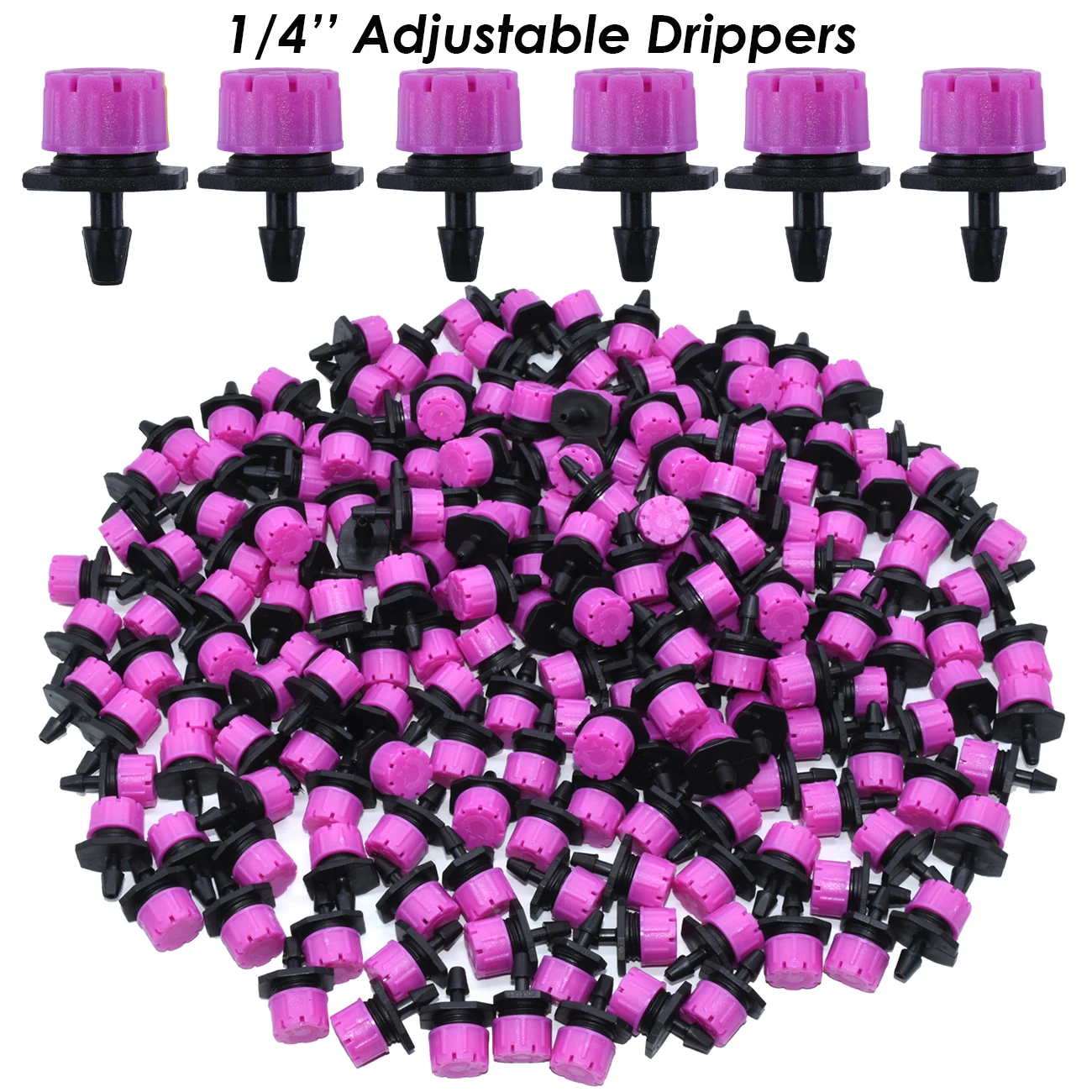 50-800PCS Garten 4/7mm Schlauch Tropf Bewässerung Tropf Einstellbare Düse 1/4'' Bewässerung Sprinkler Emitter Rasen blume Gewächshaus – Detail 3