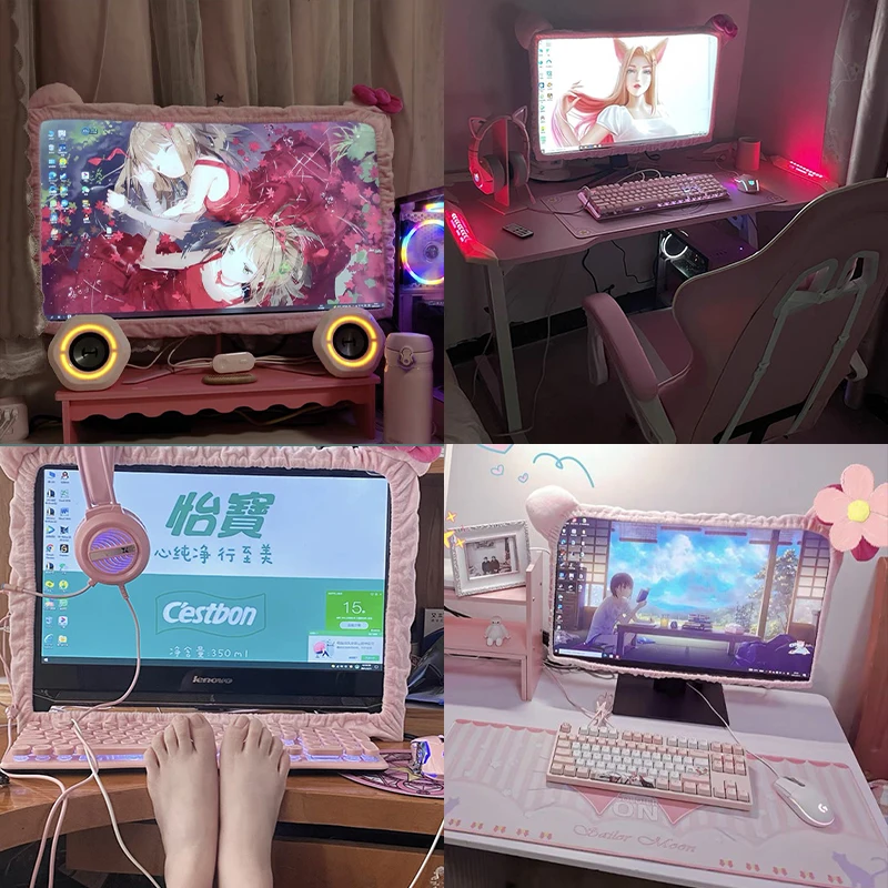 Cute Dust-proof Computer Surrounding Notebook Monitor Decorative Cover Protective Cover — view 5