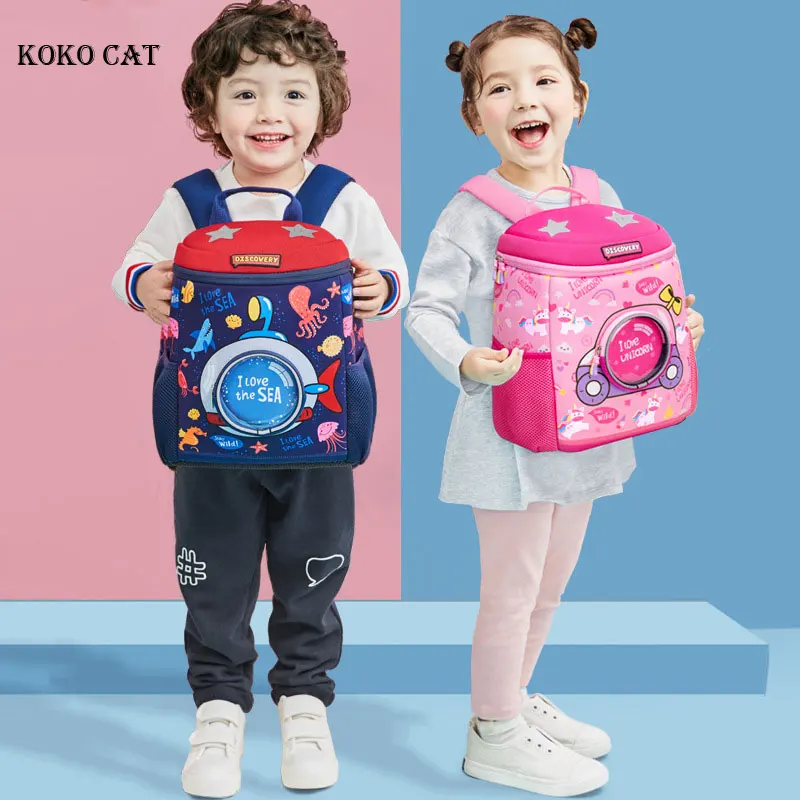 

KOKO CAT Kids Dinosaur Backpack Cute 3D Cartoon Unicorn School Bags Kindergarten Orthopedic Bookbag Toddler Bag Mochila Infantil