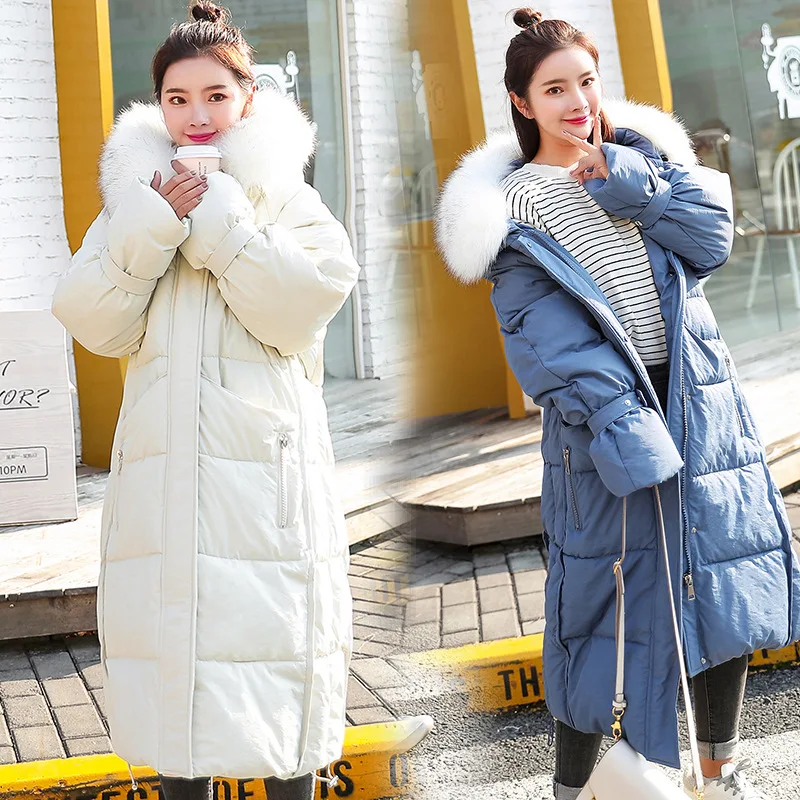

Kemai Photo Shoot 2019 New Style down Jacket Cotton-padded Clothes Women's Korean-style Long A- line Loose-Fit Slimming Large Fu