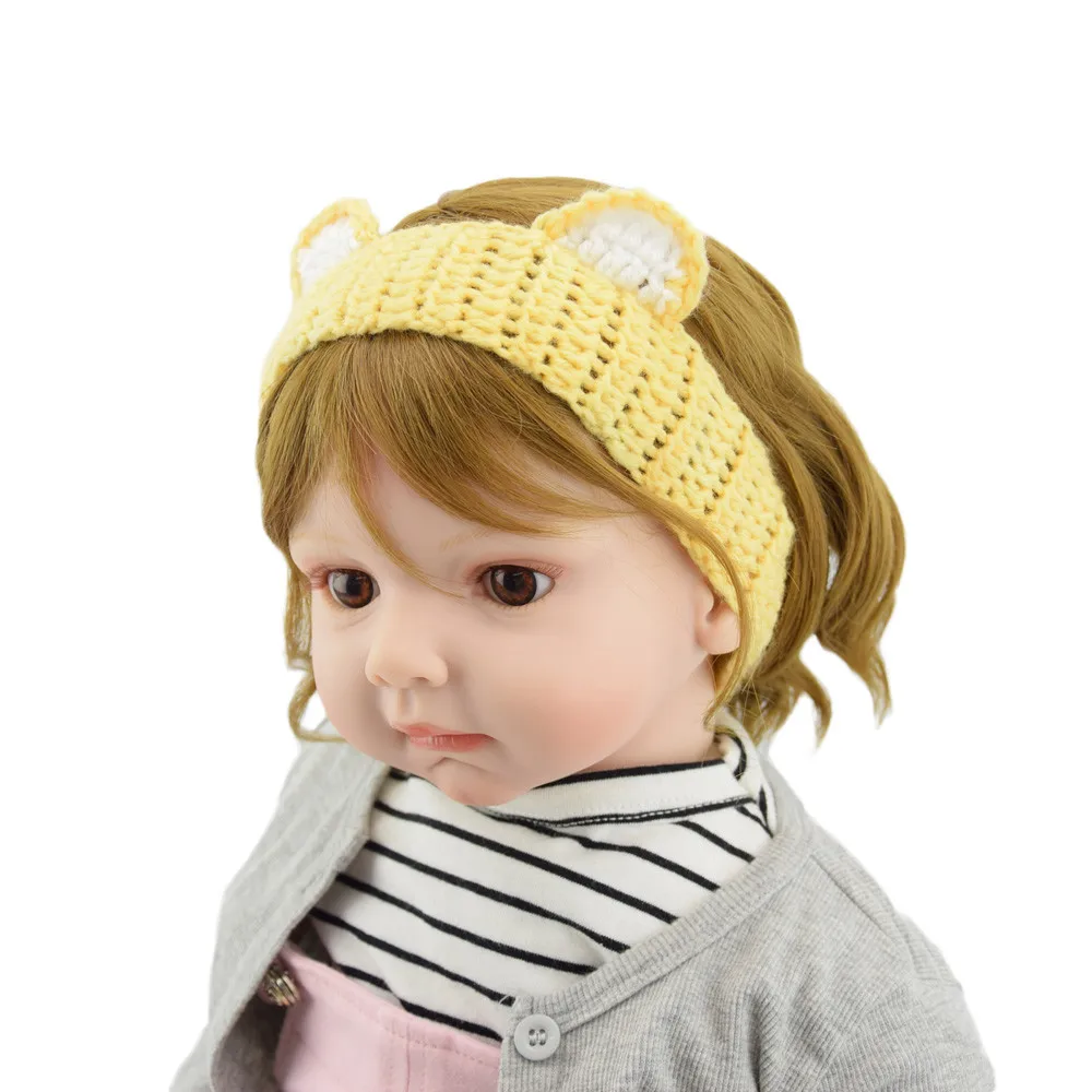 Cute Baby Headband kids rabbit ear knitted hairband woolen hair accessoriesToddler Headwear Hair Band Birthday Gift