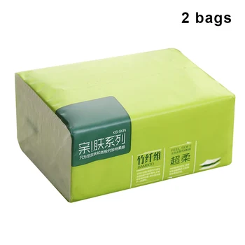 

2 Packs Strong Soft 4-Ply Toilet Paper Bath Tissue Bamboo Skin-friendly Paper Towel for Home New HKS99