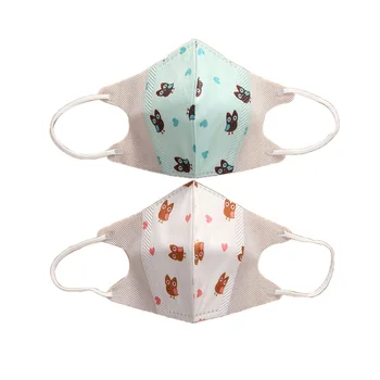 

10/20/50 pcs Children 3-10Years Anti-fog cotton gauze masks Cartoon printed protective masks Breathable wholesale