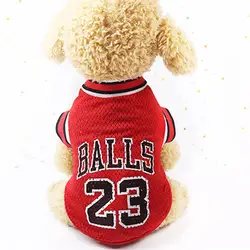 2018 новая одежда для собак Одежда для домашних животных жилетка для собак питомец Баскетбольная одежда Кубок мира футбольная безрукавка