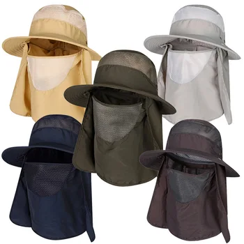 

New arrival micropromolightweight bucket hat sun protection fishing hat wide uv protection face neck cover outdoor fishing cap