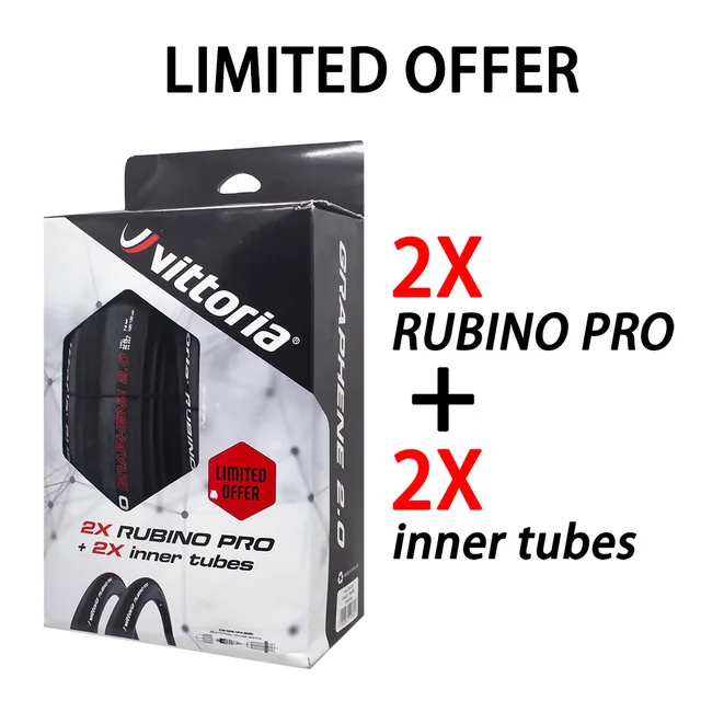 Vittoria Rubino Pro G2.0 Graphite Racing 2,0 700x25C складывающиеся шины с 2 свободными внутренними трубками дорожные шины - Цвет: Rubino 2 Set 25c