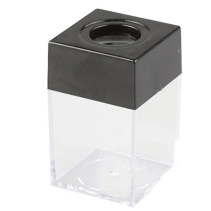 Durable Clear Magnetic Paper Clip Dispenser Metal Pin Organizer Holder Box Large Capacity For School Office