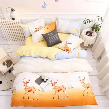 

50 Classic Christmas Snowflake Bedding Set Unicorn Bed Linen Duvet Cover Flat Sheet Pillowcase Sets Queen King Twin Full Size