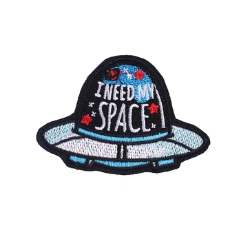 

Rocket UFO Patches Embroidered Iron On Patches for Clothing Space Patch Iron on Stickers on Clothes I Want To Believe Applique