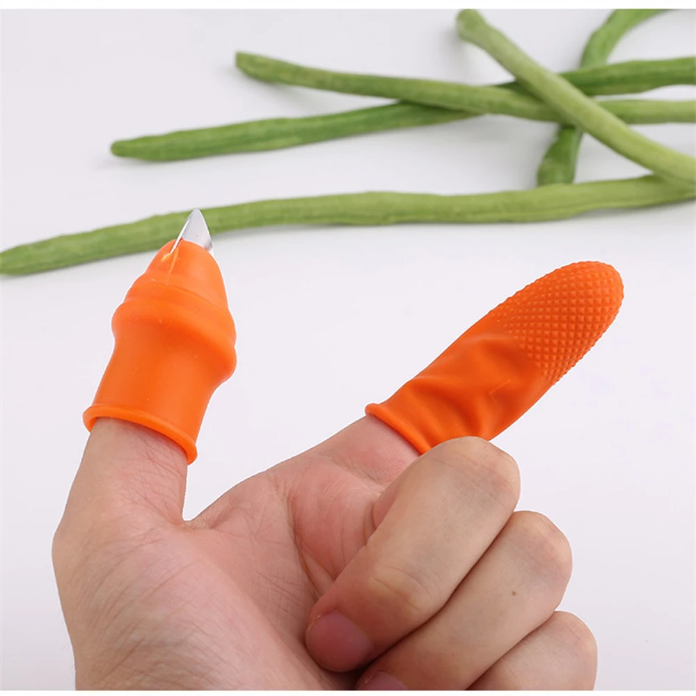 Silicone Thumb Knife Finger Protector, Vegetable Harvesting Plant Kit, Garden Greenhouse, Kitchen Glove Accessories