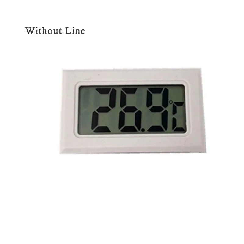 White Without Line Мини цифровой ЖК-дисплей термометр для измерения температуры тела холодильник с морозильной камерой Температура-50~ 110 градусов Водонепроницаемый аквариумный термометр цифровой ЖК-дисплей 1/2/3/5M - Цвет: White Without Line