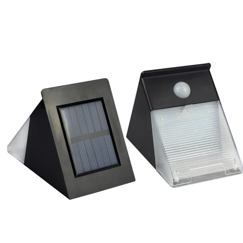 

Cross Border for 12LED Solar Human Body Sensing Solar Wall Light Solar Courtyard Solar Energy Triangle Lamp
