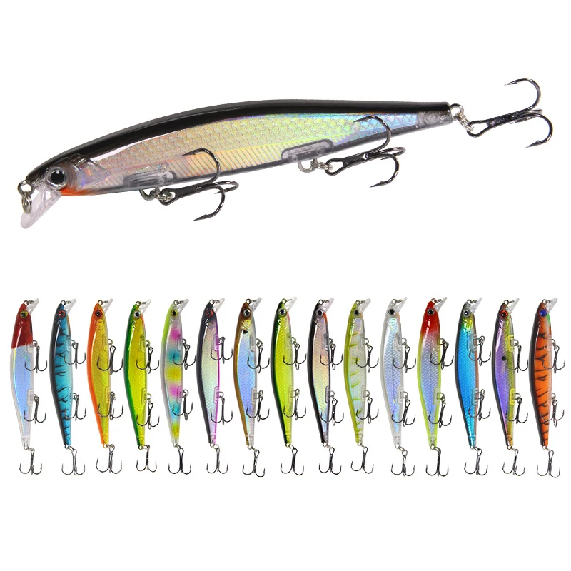 

11cm 13.2g Minnow Fishing Lures Hard Bait Wobbler Pike/Bass Sinking Wobblers Deep Diving Minow Isca Artificial Fishing Bait Lure