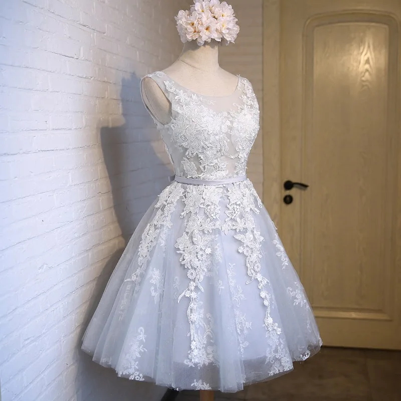 light grey Элегантное голубое небо кружевное платье подружки невесты длинное для женщин Формальное свадебное платье для выпускного вечера блестящее платье robe de soiree - Цвет: light grey