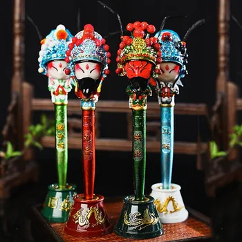 

Beijing Opera Mask Ballpoint-Pens Gift Pen Chinese Style Cartoon Drama Character Pen Creative Travel Souvenir Office Supplies