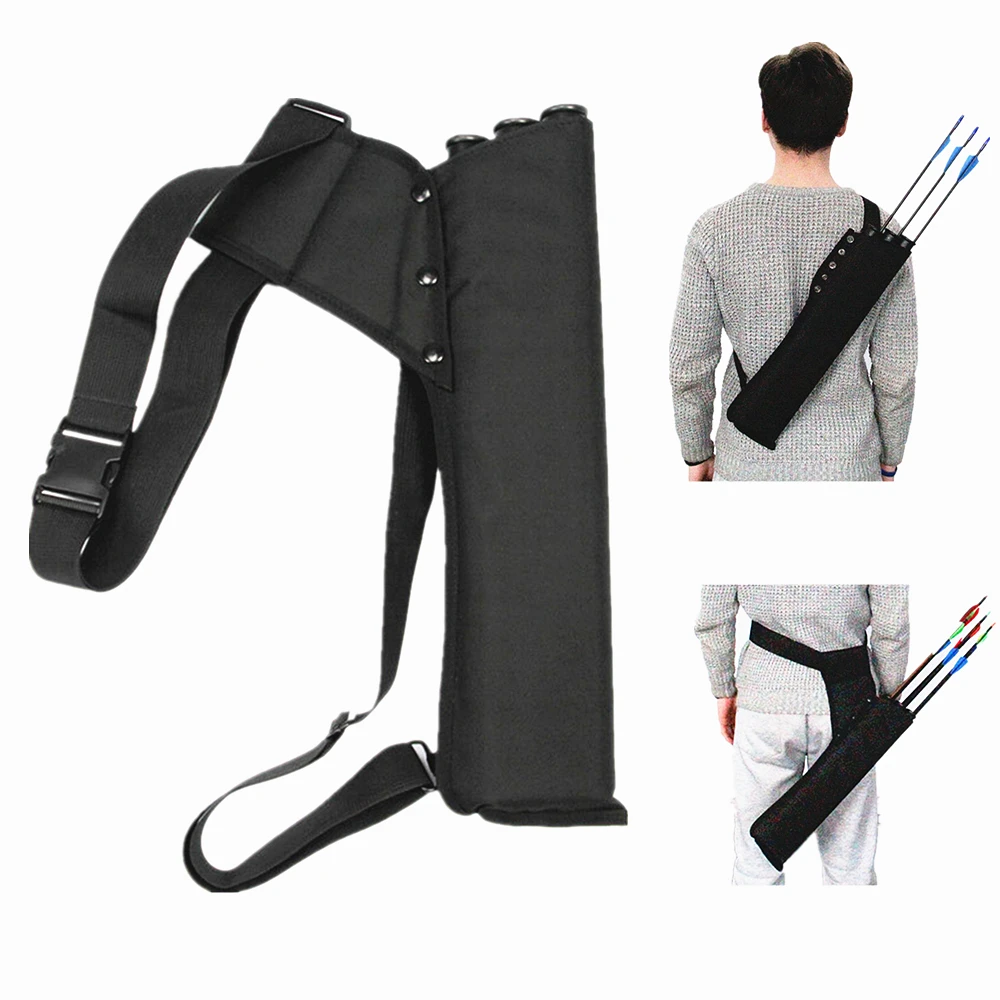 3 Tubes Arrow Bag Arrow Quiver Adjustable Strap Arrow Bow Holder