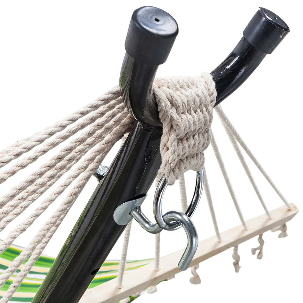 2-Person Double Hammock with Detachable Pillow Spreader Bar 300 lb Capacity For Children Adult Outdoor Backpacking Travel