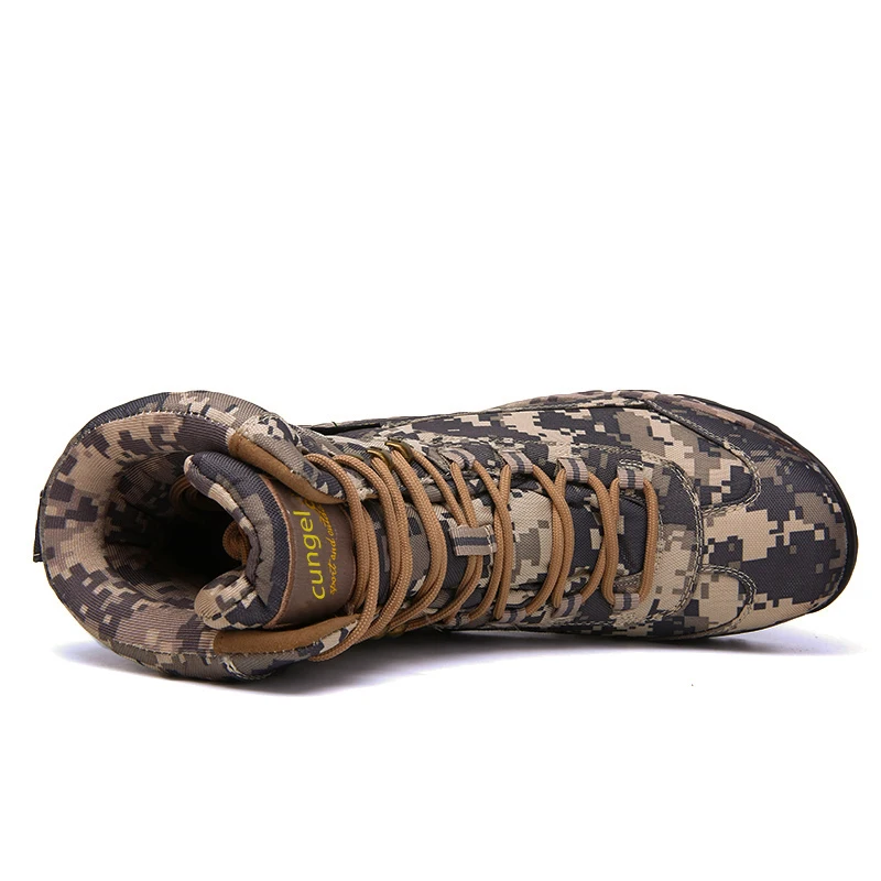 CUNGEL Мужская Уличная Высококачественная брендовая походная обувь тактические ботинки зимние армейские спортивные треккинговые скалолазание спортивная обувь камуфляж