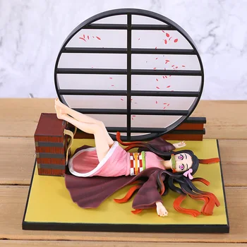 

Demon Slayer: Kimetsu no Yaiba Sexy Girl Kamado Nezuko Sleeping Ver. Beautiful Sakura Screen PVC Action Figure Model Toys