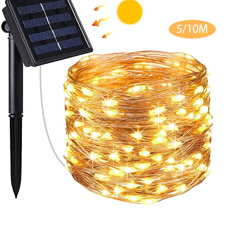 

COCOZ 5M\10M Solar light string Led color waterproof light string Outdoor courtyard garden decoration