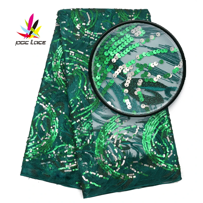 

Swiss Voile In Switzerland 2019 High Quality Nigerian Sequines Lace New Design African Embroidered Lace Fabric For DressAMY2994B