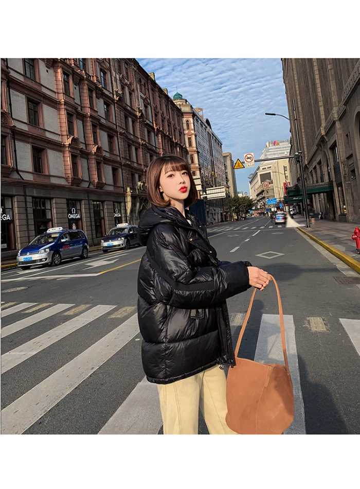 Liva girl Новое поступление зимняя куртка женская хлопковая верхняя одежда с капюшоном женская короткая Парка женская повседневная куртка