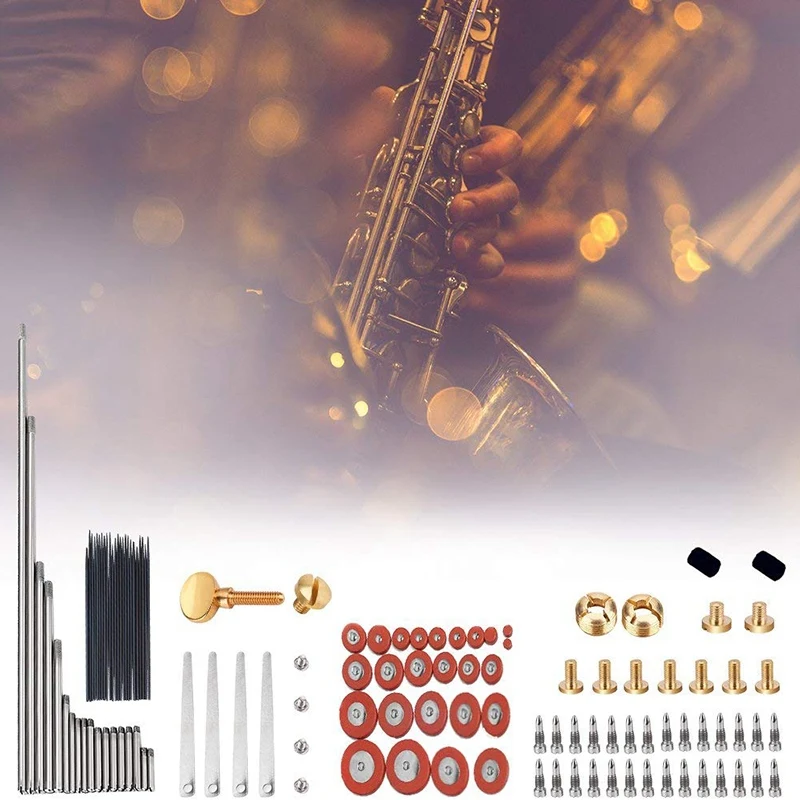 US $18.82 119PcsSet Alto Sax Saxophone Repair Parts ScrewsSaxophone Springs Kit DIY Tool Woodwind Instrument Accessories