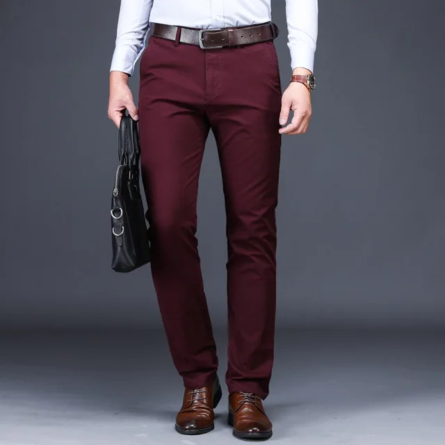 958 wine red TANG мужской костюм брюки длина классические мужские брюки облегающие брюки офисный костюм брюки мужские s красный плюс размер 44 42 40 - Цвет: 958 wine red