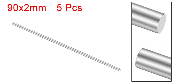 Uxcell 5 шт. вал круглый стержень из нержавеющей стали 50x2. 5-250x2mm для DIY игрушки RC модель автомобиля часть легко использовать для модели DIY