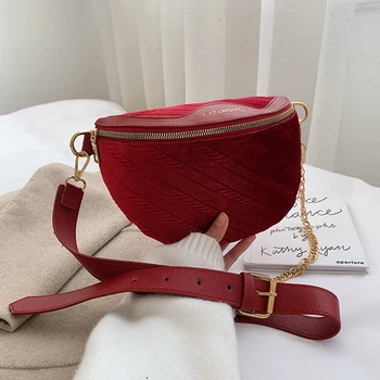 

Retro Soft Crossbody Bag For Women Small Lady Shoulder Messenger Bag Solid Color Handbags And Purses Chain Chest Bags