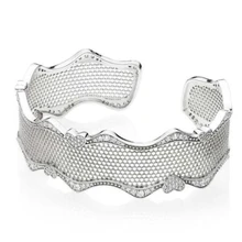 Новинка, 925 пробы, серебряный браслет, ажурное кружево любви, открытые браслеты, браслет, подходит для женщин, бусина, шарм, сделай сам, модное ювелирное изделие