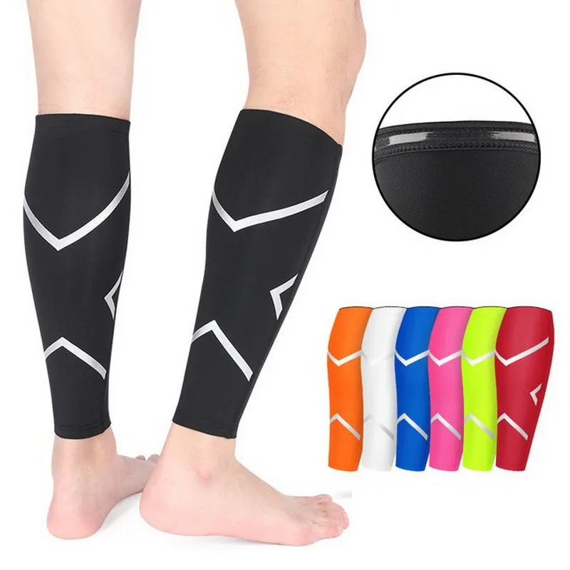 1 Pair Basketball Football Leg Shin Guards Soccer Protective Calf Sleeves Cycling Fitness calcetines Compresion Running