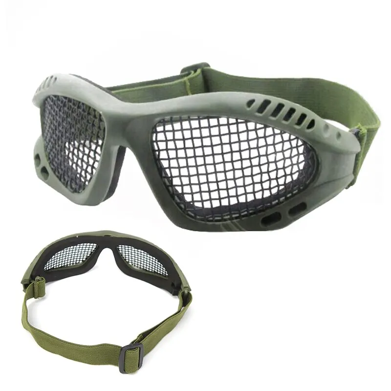 High Quality Hunting Tactical Paintball Goggles Eyewear Steel Wire Mesh Airsoft Net Glasses Shock Resistance Eye Game Protector