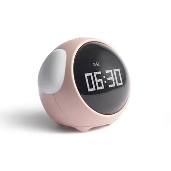 

Alarm Clock for Children, voice controlled Intelligent expression LED Night Light charging, electronic Clock cute
