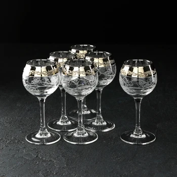 

A set of glasses of liqueur "Flora", 65 ml, 6 pcs, with engraving and dusting
