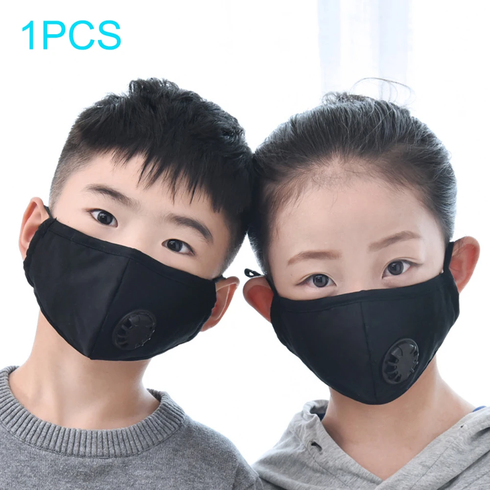 

Adult Kids Dustproof Face Mask Anti Haze Mask Antibacterial Breathable Valved Dust Mask Respirator Washable Reusable