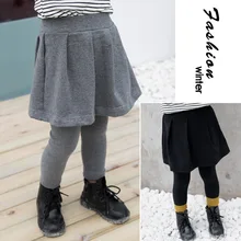 Детская одежда; леггинсы для девочек; коллекция года; корейский стиль; детская одежда для девочек; Сезон Зима; бархатная Теплая юбка-брюки; леггинсы