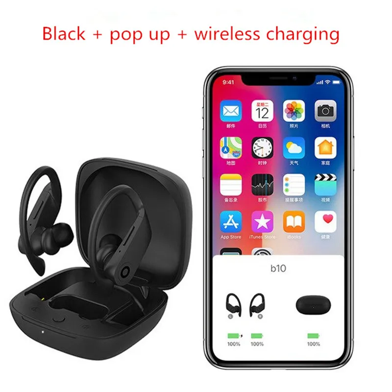 

B10 TWS Wireless Headset Bluetooth 5.0 Noise Reduction High-End Loudspeaker Stereo Earbuds Earphones with Ear Hook